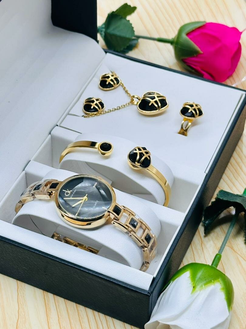 Ensemble Montre et Bijoux Luxe