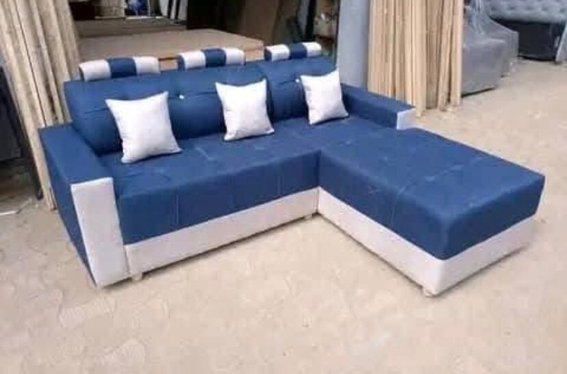 Canapé d'angle bleu moderne