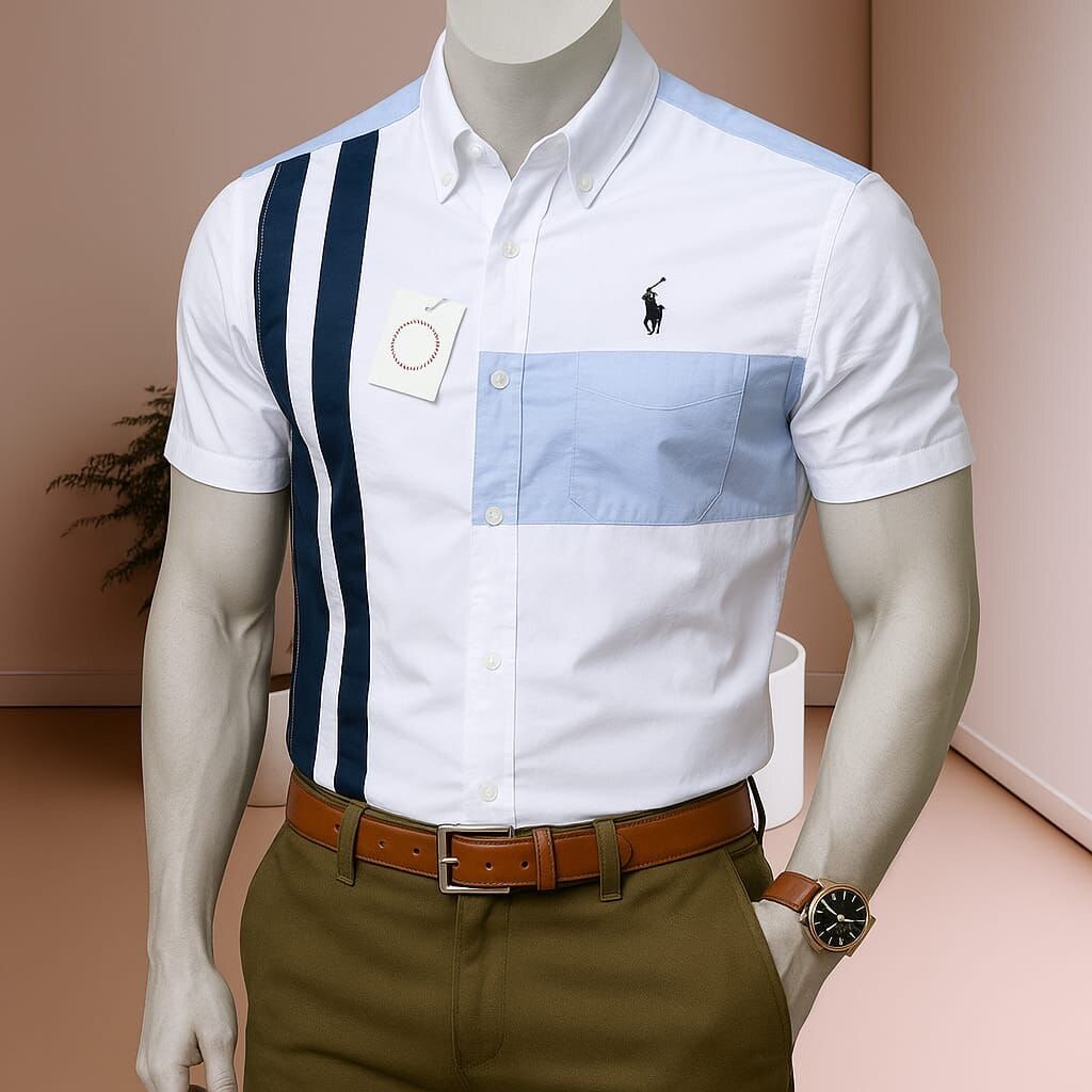 Chemise décontractée rayée