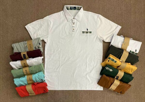 Lot de polos en coton colorés
