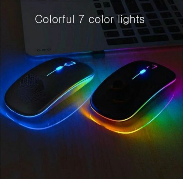 Souris sans fil LED RGB