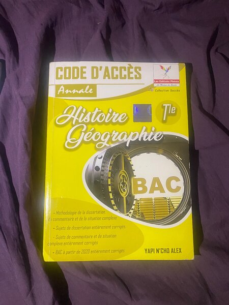 Annale BAC Histoire Géographie