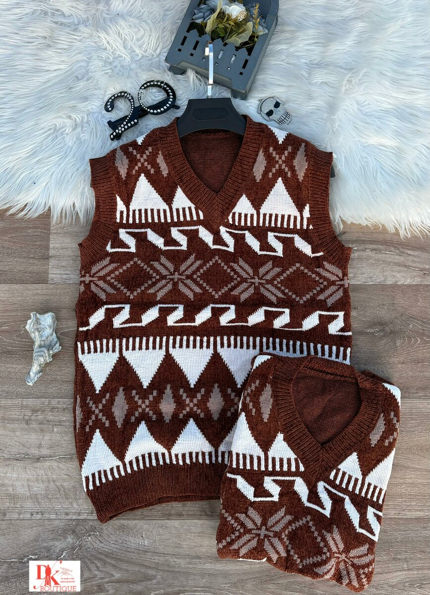 Gilets en tricot motif mode