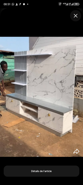 Meuble TV marbré moderne