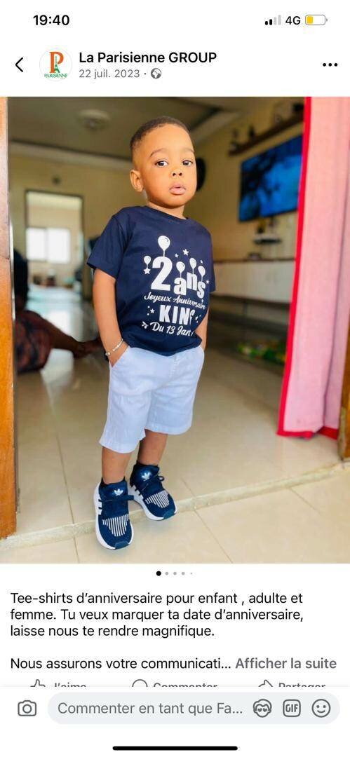 T-shirt anniversaire enfant