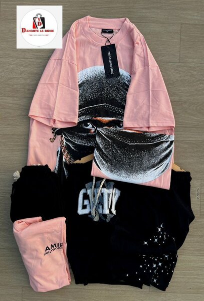 T-shirt rose imprimé original