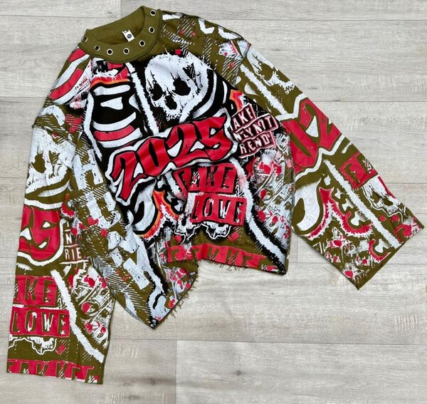 Sweat à motifs graphiques audacieux