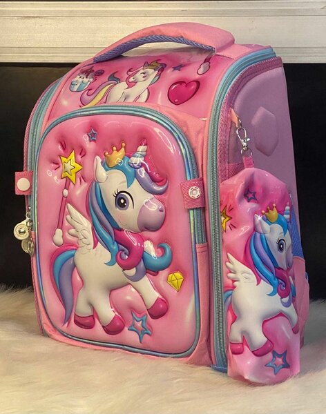 Cartable Licorne Fille Rose