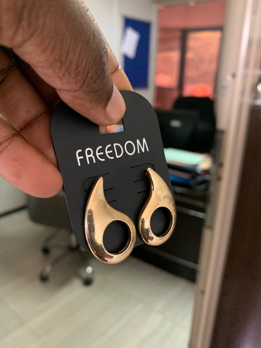 Gold Abstract Earring