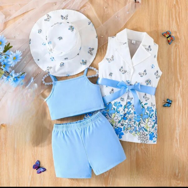 Ensemble été fille papillons