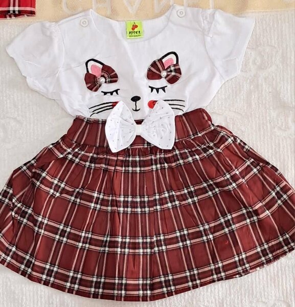 Cute Cat Girl's Dress Set