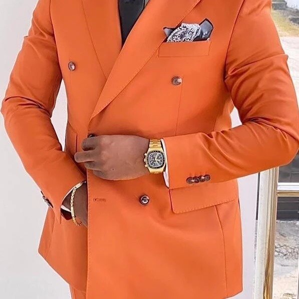 Men's suit orange