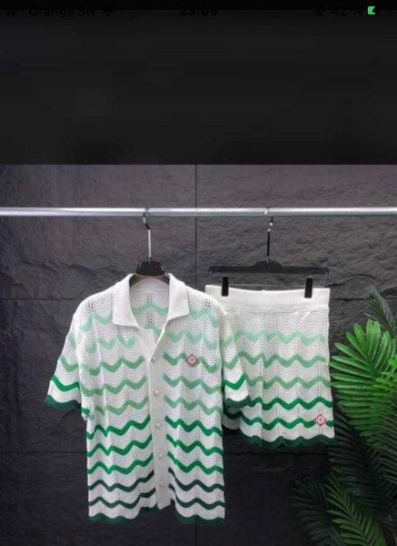 Ensemble été rayé chic