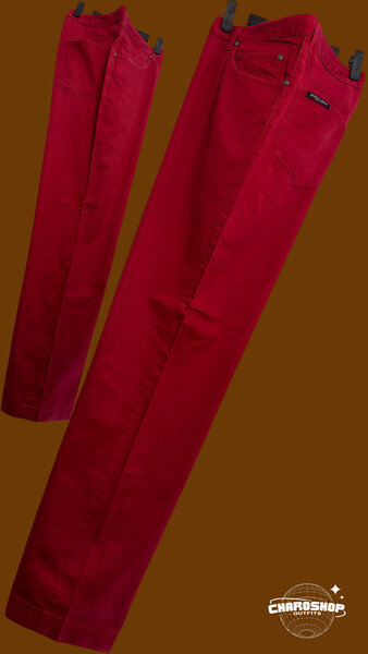 Pantalon cargo rouge élégant