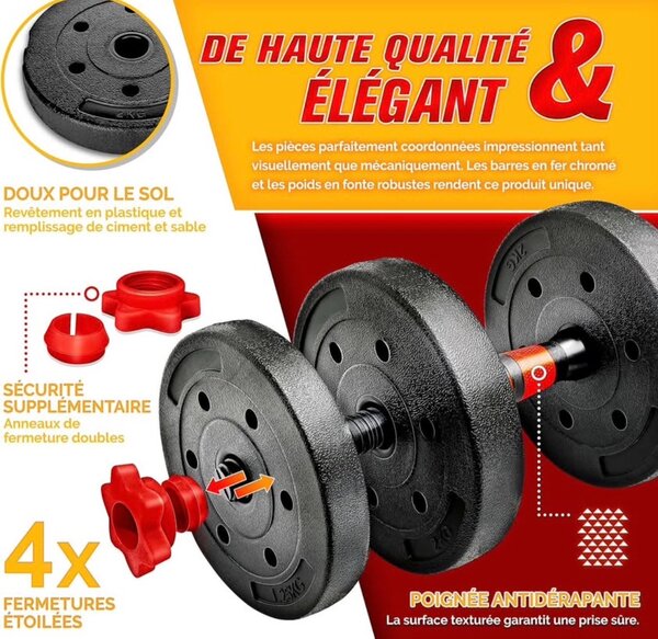 Haltères réglables 20 kg