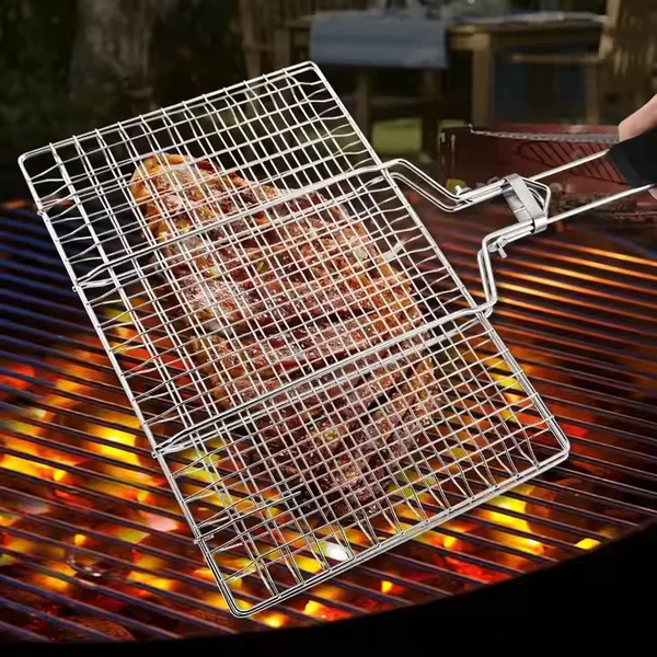 Grille barbecue en acier inox