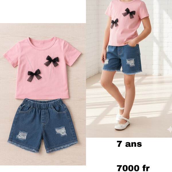 Ensemble T-shirt et Short Fille