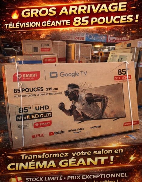 Télévision 85 pouces 4K UHD