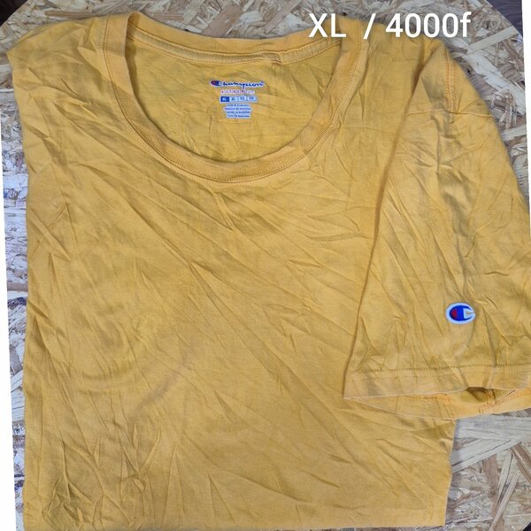 T-shirt jaune Champion XL