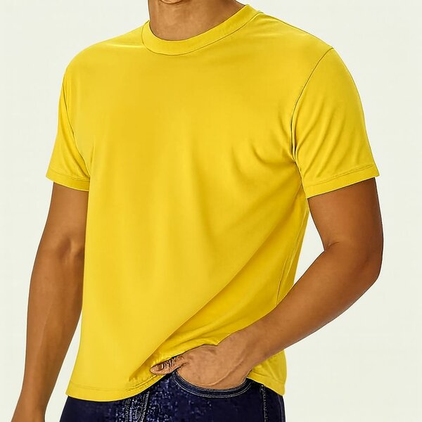 T-shirt jaune unisexe