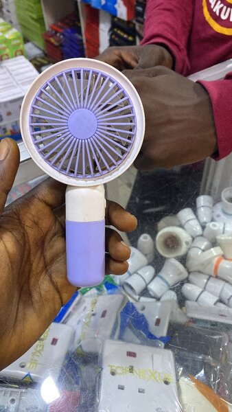 Portable electric hand fan