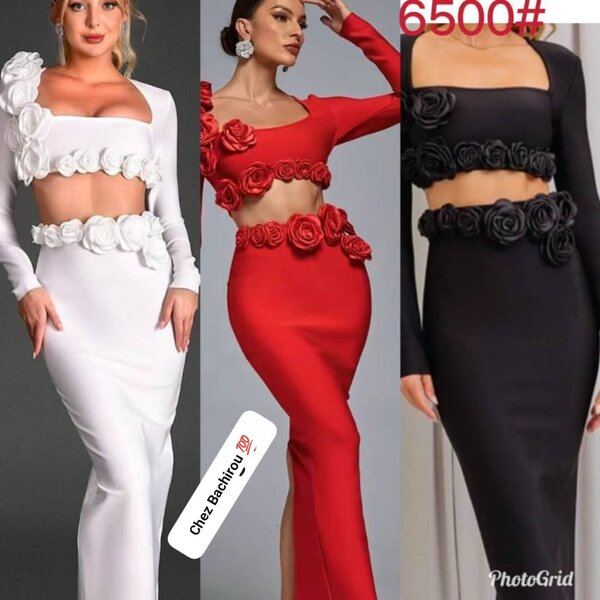 Robe élégante avec roses