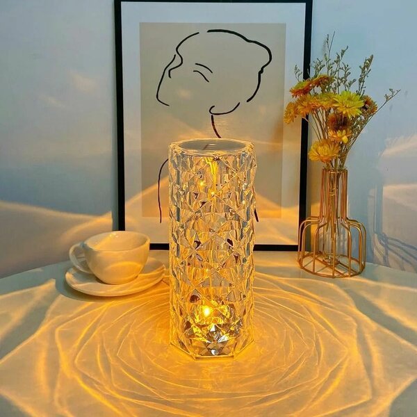 Lampe de table Rose en cristal
