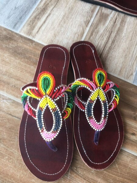 Authentic  Ladies Beaded slippers