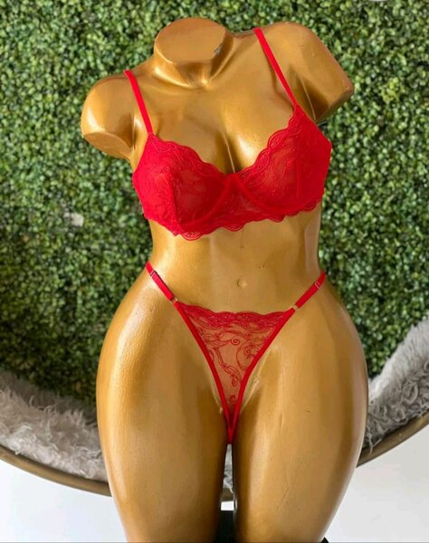 Ensemble lingerie rouge sexy M