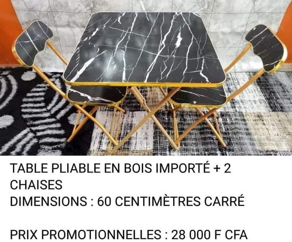 Ensemble Table Pliante Bois