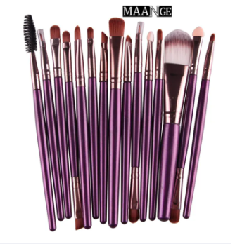 MAANGE Pro 15Pcs Makeup Brushes Set Eye Shadow Foundation Powder Eyeliner Eyelash Lip Make Up Brush Cosmetic Beauty Tool Kit Hot