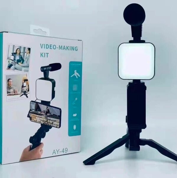 Kit de création vidéo avec lumière et microphone