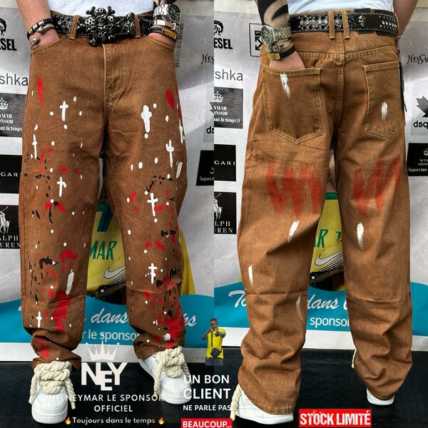 Pantalon streetwear peint