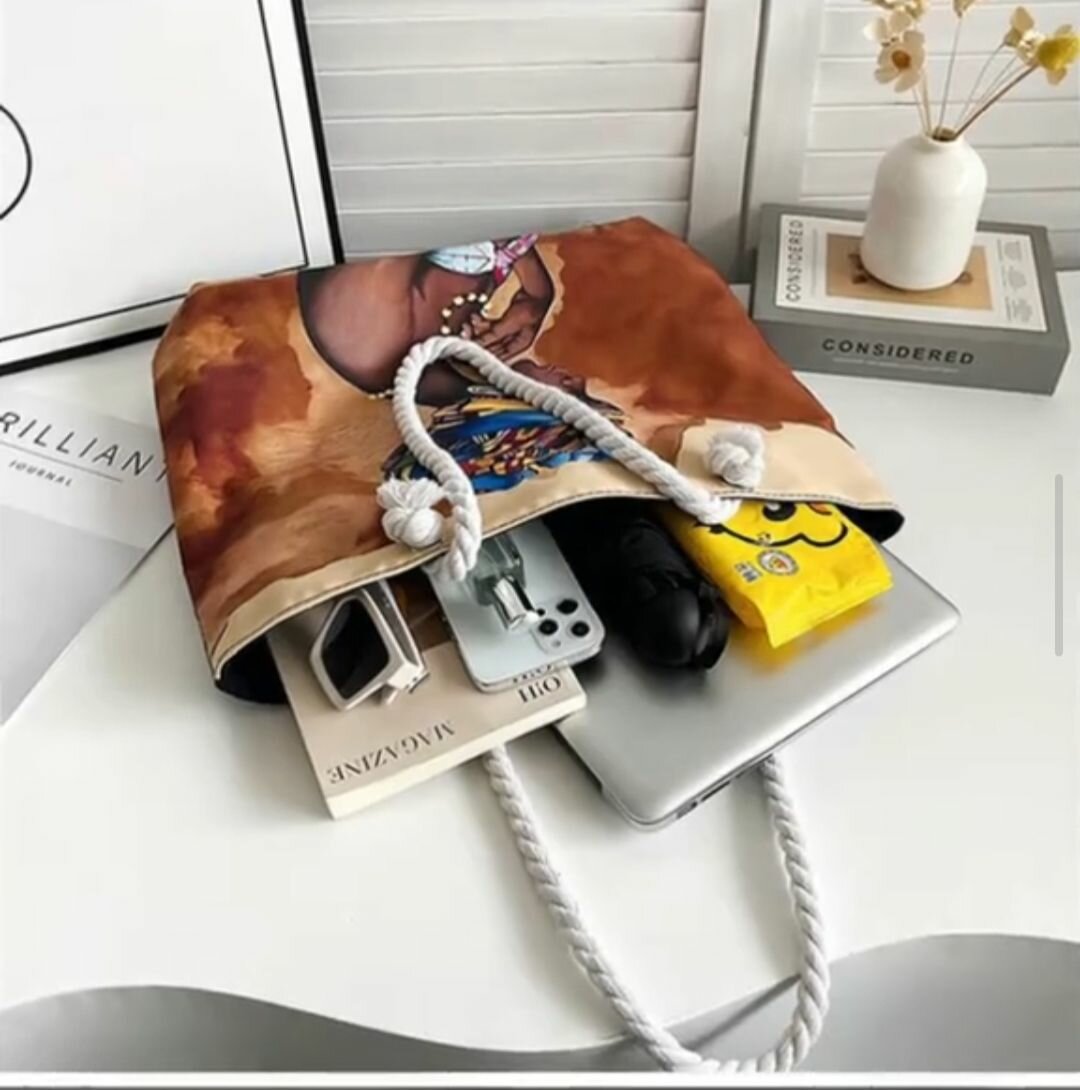 Sac cabas imprimé artistique