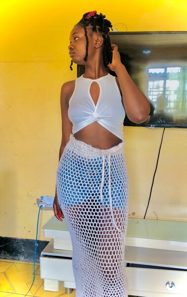 Crochet skirt And crochet bucket hat