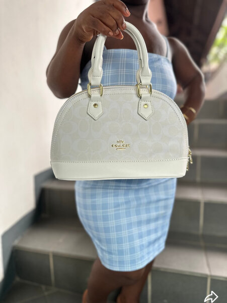 Sac à main femme COACH en cuir blanc