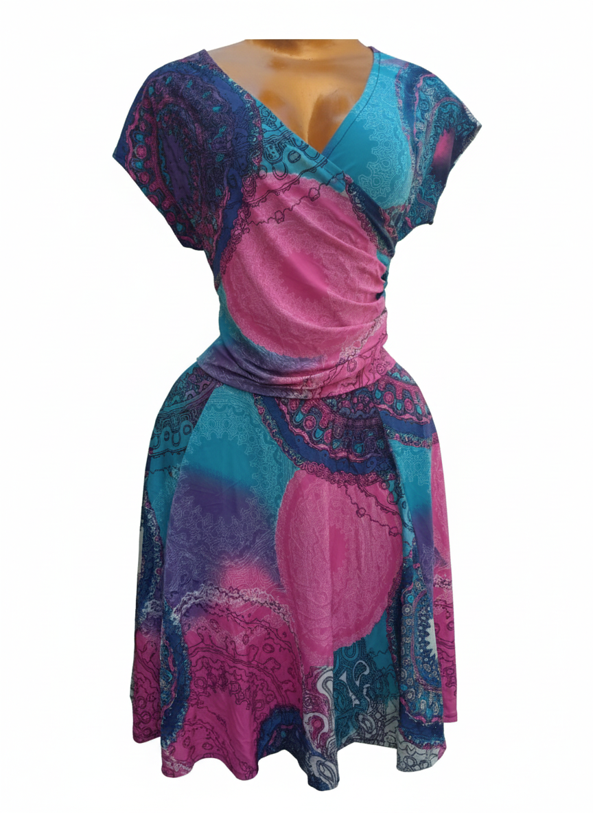 Robe Évasée Bohème Colorée