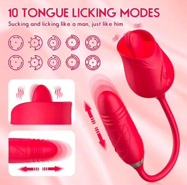 Rose Tongue Licking 2 in 1