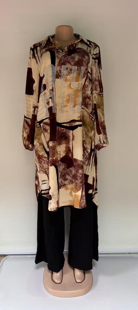 Tunique longue imprimée élégante