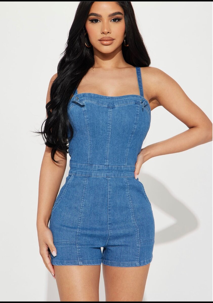 Denim romper