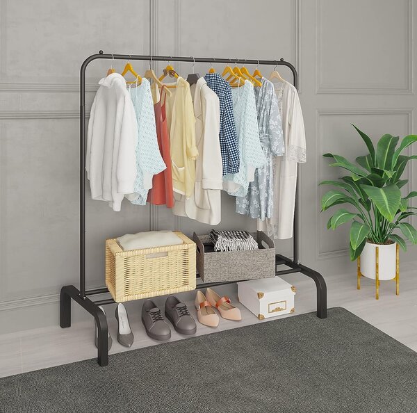 Metal Clothing Rack Single Rod