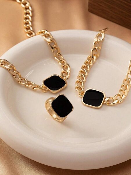 Ensemble de col bracelet bague pour femme