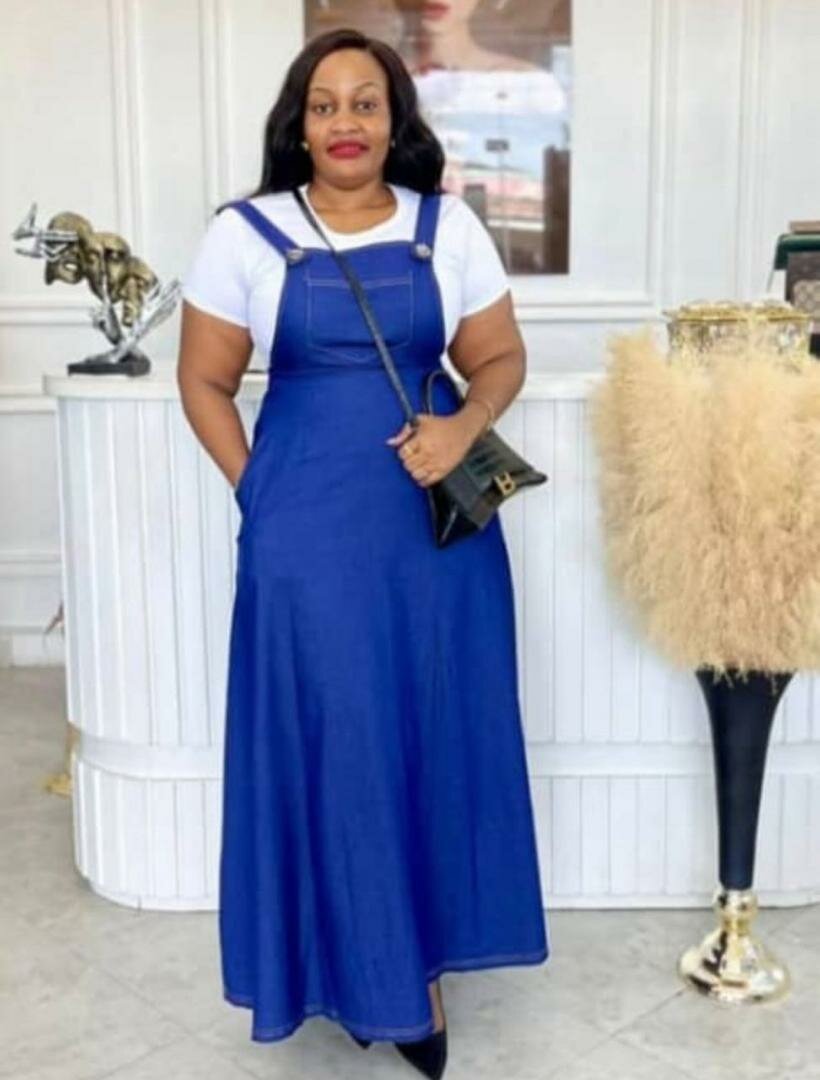 Robe élégante longue bleue