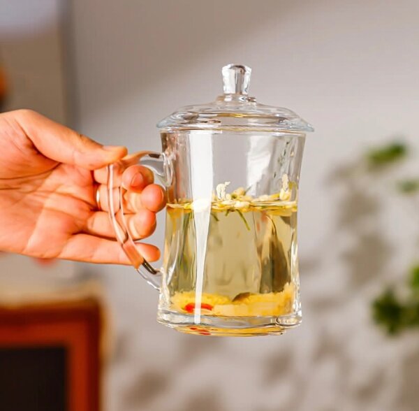 Glass Mug With Cover