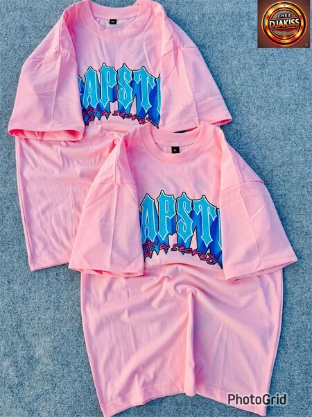 T-shirt oversize rose graffiti