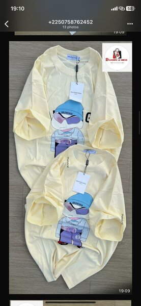 T-shirts jaunes à motif cool