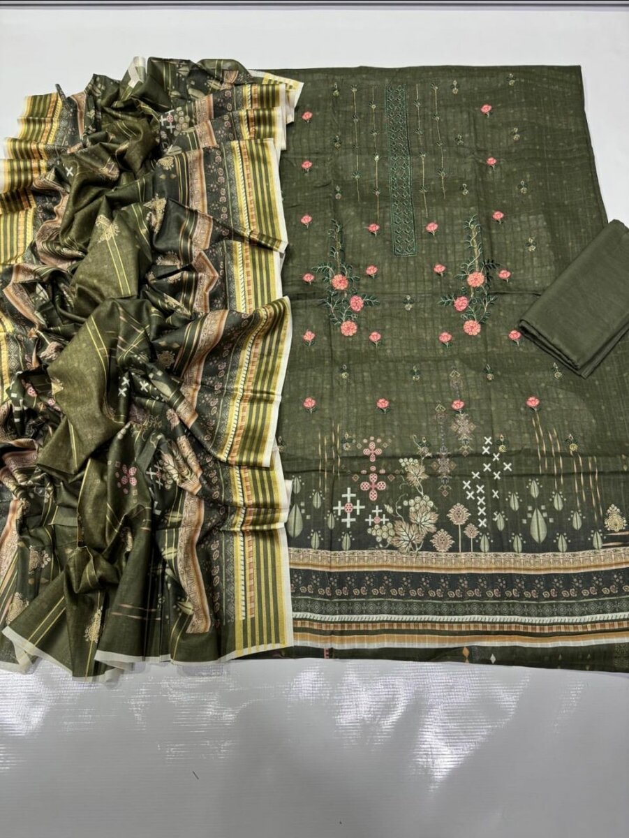 Lady's Embroiderer Lawn 3pc Suit