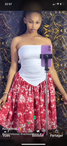 Robe Évasée Colorée Été