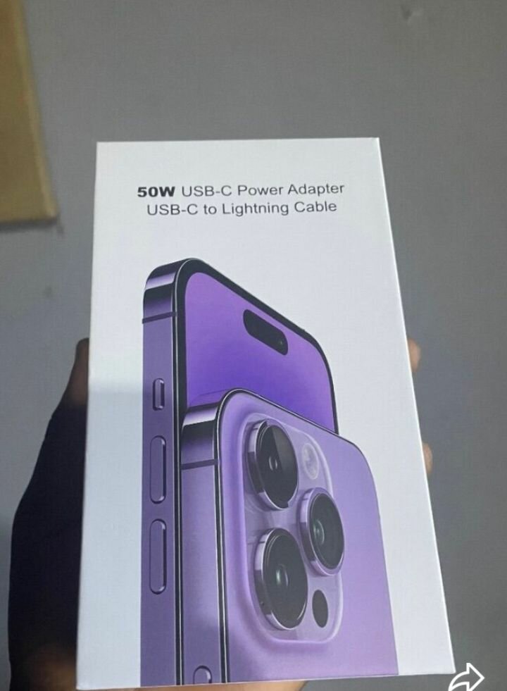 Chargeur USB-C 50W avec câble Lightning