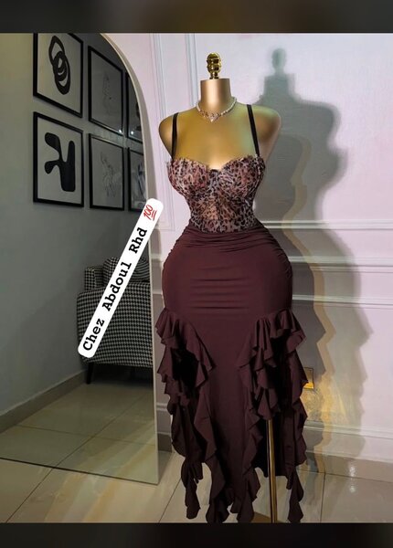 Robe élégante léopard